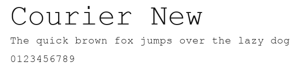 Courier New Preview