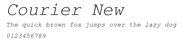 Courier New Preview