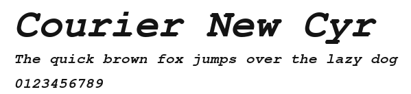 Courier New Cyr Preview