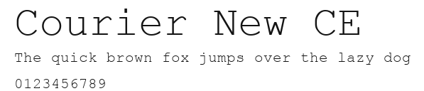 Courier New CE Preview