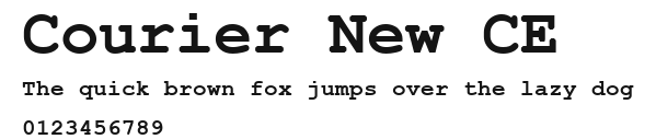 Courier New CE Preview
