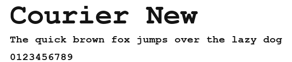 Courier New Preview