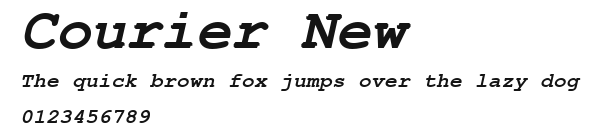 Courier New Preview