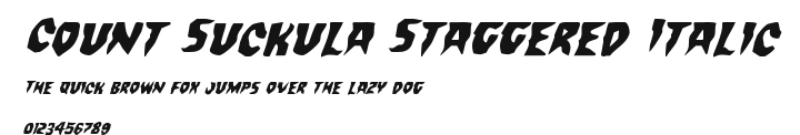 Count Suckula Staggered Italic Preview