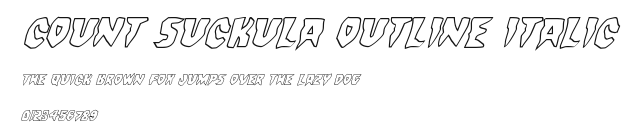Count Suckula Outline Italic Preview