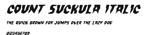 Count Suckula Italic Preview