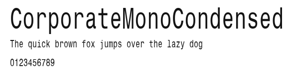 CorporateMonoCondensed Preview