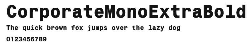 CorporateMonoExtraBold Preview