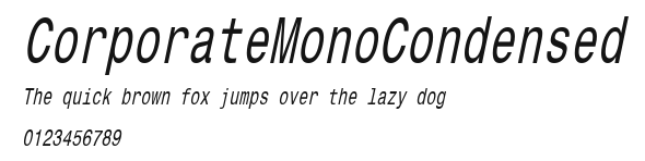 CorporateMonoCondensed Preview