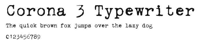 Corona 3 Typewriter Preview