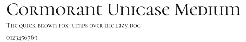 Cormorant Unicase Medium Preview