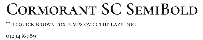 Cormorant SC SemiBold Preview