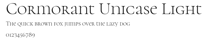 Cormorant Unicase Light Preview