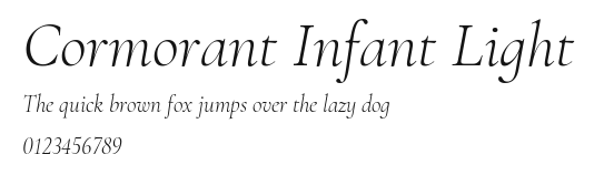 Cormorant Infant Light Preview