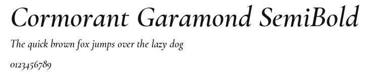 Cormorant Garamond SemiBold Preview