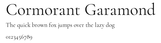 Cormorant Garamond Preview