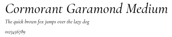 Cormorant Garamond Medium Preview