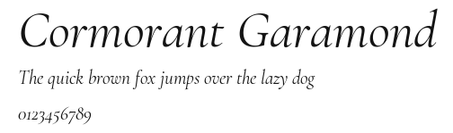 Cormorant Garamond Preview