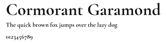 Cormorant Garamond Preview