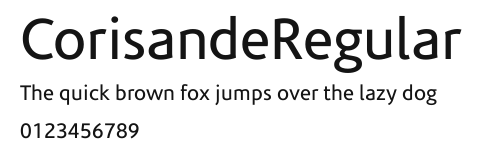 CorisandeRegular Preview