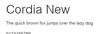 Cordia New Preview
