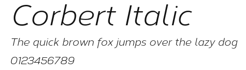 Corbert Italic Preview