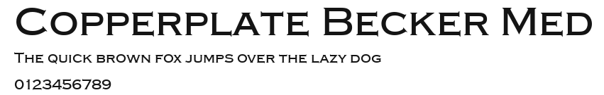 Copperplate Becker Med Preview