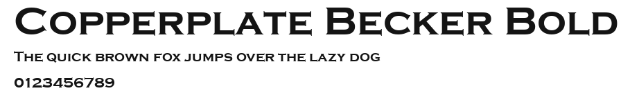Copperplate Becker Bold Preview