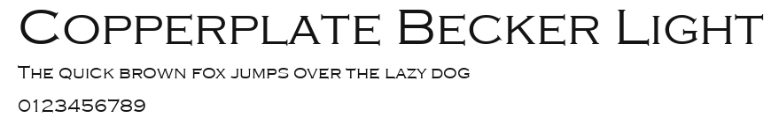 Copperplate Becker Light Preview