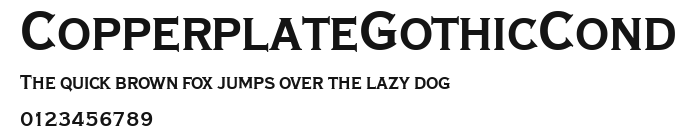 CopperplateGothicCond Preview