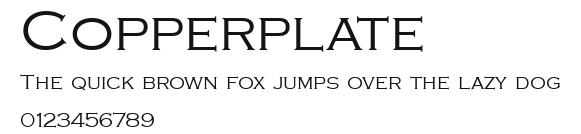 Copperplate Preview