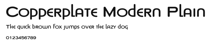 Copperplate Modern Plain Preview