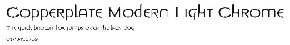 Copperplate Modern Light Chrome Preview