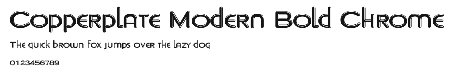 Copperplate Modern Bold Chrome Preview