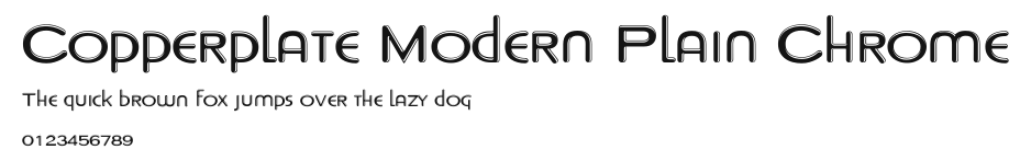 Copperplate Modern Plain Chrome Preview