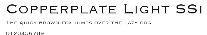 Copperplate Light SSi Preview