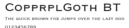 CopprplGoth BT Preview