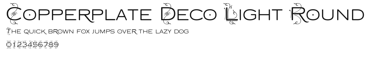 Copperplate Deco Light Round Preview