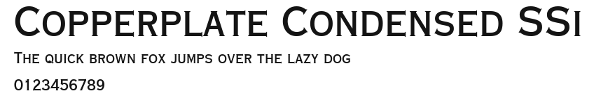 Copperplate Condensed SSi Preview