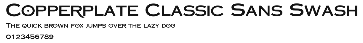 Copperplate Classic Sans Swash Preview