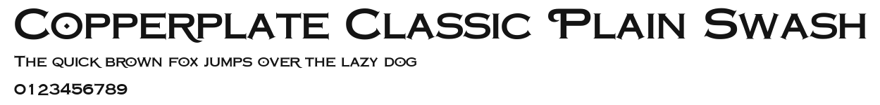 Copperplate Classic Plain Swash Preview
