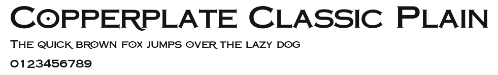 Copperplate Classic Plain Preview