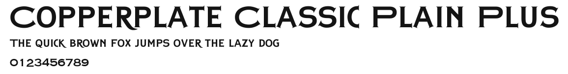 Copperplate Classic Plain Plus Preview