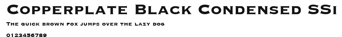 Copperplate Black Condensed SSi Preview