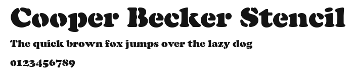 Cooper Becker Stencil Preview