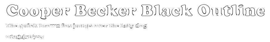 Cooper Becker Black Outline Preview