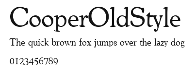 CooperOldStyle Preview