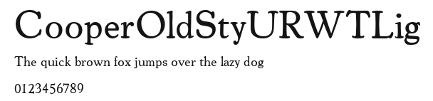 CooperOldStyURWTLig Preview