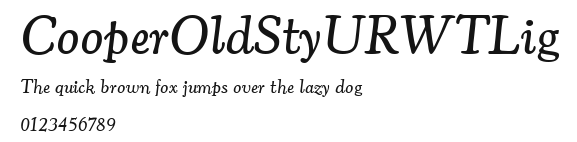 CooperOldStyURWTLig Preview