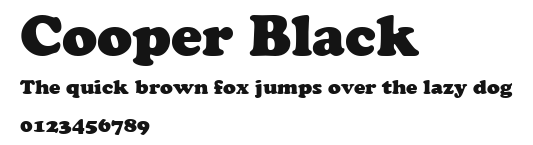 Cooper Black Preview